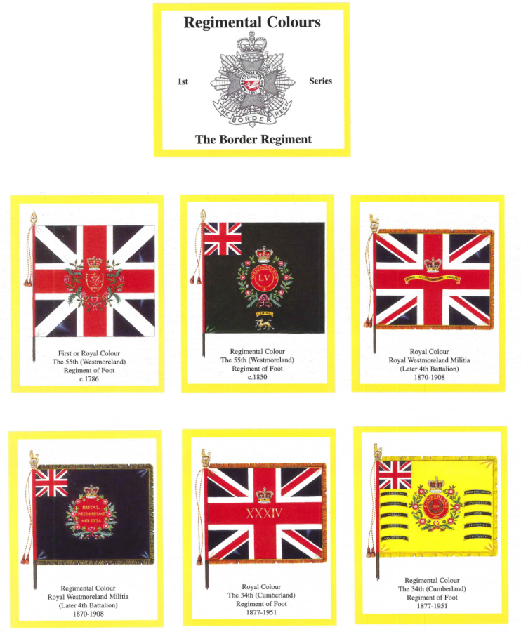 The Border Regiment - 'Regimental Colours' Trade Card Set by David Hunter